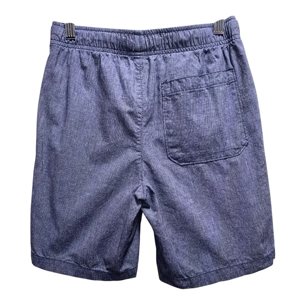 Old Navy Girls Large 10-12 Blue Chambray Pull On Shorts Drawstring